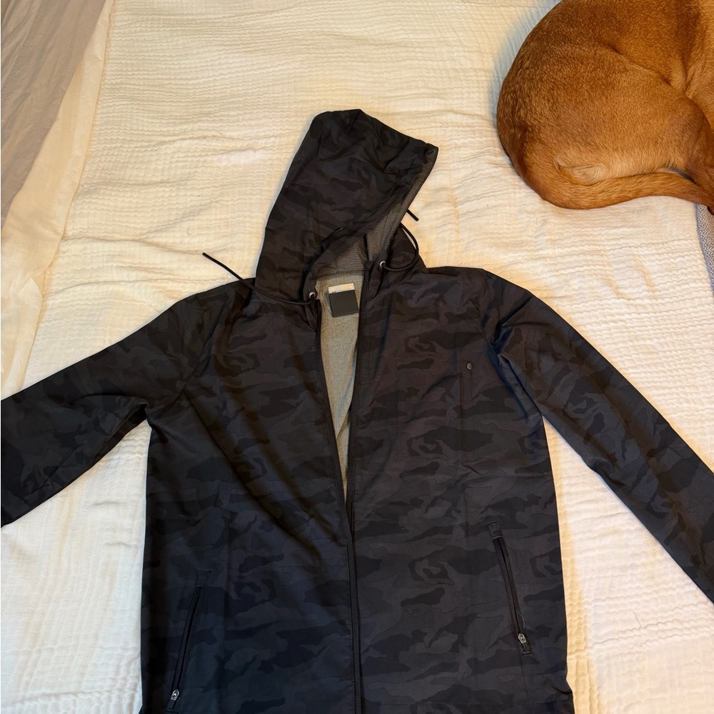 Black Vuori Camo Hooded Jacket